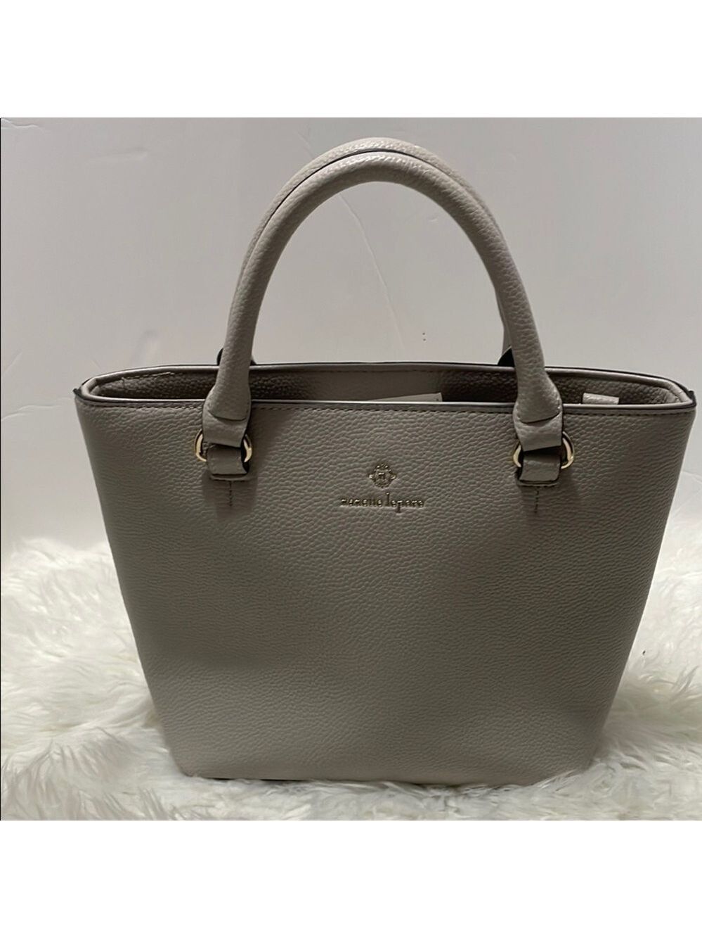 Nanette Lepore Taupe Faux Leather Tote Bag